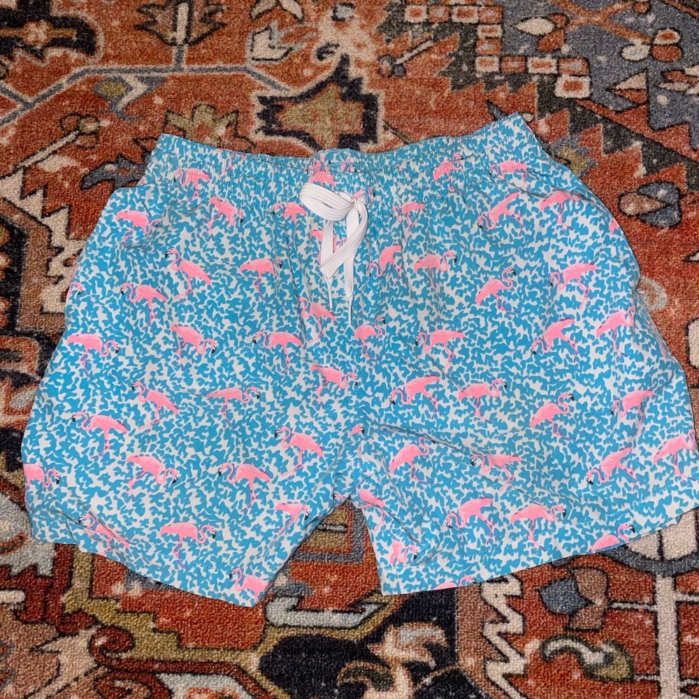 Chubbies Blue and Pink Swim Trunks